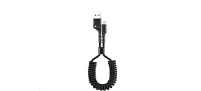 WG - Datový kabel Micro USB na USB-A, 1 metr, kroucený, černá WG - Datový kabel Micro USB na USB-A, 1 metr, kroucený, černá