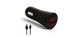 WG - Autonabíječka Fast 1x USB-A, Quick Charge 3.0, 5 V - 9 V - 12 V, + kabel Type-C, černá WG - Autonabíječka Fast 1x USB-A, Quick Charge 3.0, 5 V - 9 V - 12 V, + kabel Type-C, černá