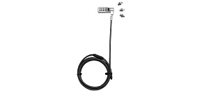 DICOTA Universal Security Cable Lock,3 Exchangeable heads fits all slots, combination DICOTA Universal Security Cable Lock,3 Exchangeable heads fits all slots, combination