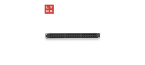 LYNX 19" patch panel  48-port, UTP Cat6, 50µ, nestíněný, černý