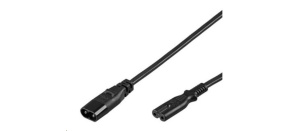 PremiumCord Kabel síťový prodlužovací IEC 60320 C7>C8 230V 2m