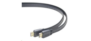 PREMIUMCORD HDMI High Speed + Ethernet plochý kabel, zlacené konektory, 5m PREMIUMCORD HDMI High Speed + Ethernet plochý kabel, zlacené konektory, 5m