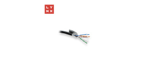 LYNX FTP kabel Cat6, PE (Fca), celoměděný, venkovní, černý, cívka 305m