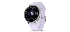 Garmin Venu® 4 - 41 mm Silver / Periwinkle silikonový řemínek