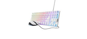 TRUST Sada klávesnice + myš GXT 798W 2v1 Gaming set, bílá TRUST Sada klávesnice + myš GXT 798W 2v1 Gaming set, bílá