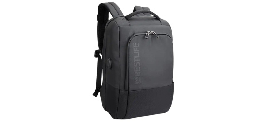 Bestlife batoh na 15.6" notebook, s poistkou proti krádeži a USB konektorem