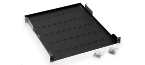 TRITON Police s perforací 19", 1U/750mm, nosnost 40kg, černá