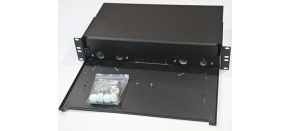 Optická vana výsuvná 2U, modulární bez čela, černá