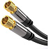 PremiumCord Satelitní anténní HQ kabel F male - F male (135 dB) 1,5 m