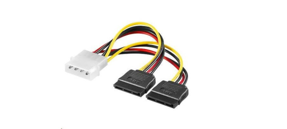 PREMIUMCORD Napájecí adaptér kabelový 5,25" na 2x S-ATA