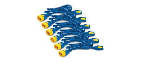 APC Power Cord Kit (6 ks), Locking, C13 to C14, 1.2m, Blue