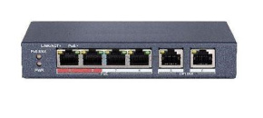 HIKVISION DS-3E0106P-E/M, 4x 100TX PoE; 2x 100TX uplink, 35W, Super PoE