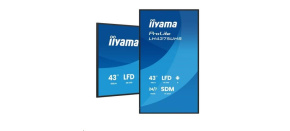 iiyama ProLite LH4375UHS-B2AG, 4K, USB, RS232, Ethernet, Wi-Fi, Android, kit (RS232), black