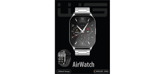 WG - Chytré hodinky WG AirFlexOne, pánské, 2x řemínek, stříbrná