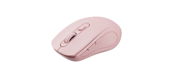 C-TECH myš Dual mode WLM-12PK, bezdrátová, 1600DPI, 6 tlačítek, růžová, USB nano receiver