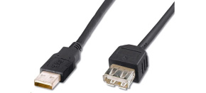 PREMIUMCORD Kabel USB 2.0 A-A 1m, prodlužovací (M/F) šedý PREMIUMCORD Kabel USB 2.0 A-A 1m, prodlužovací (M/F) šedý