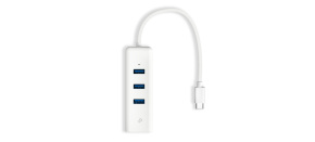 TP-Link UE330C USB-C/Ethernet síťový adaptérm USB hub (1xUSB3.0 -> 1xGbE, 3xUSB3.0)