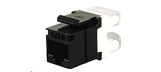 Solarix Zařezávací keystone CAT6 UTP RJ45 černý SXKJ-6-UTP-BK