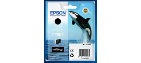 EPSON ink čer ULTRACHROME HD "Kosatka" - Photo Black - T7601 (25,9 ml)