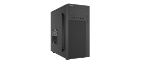 BAZAR - 1stCOOL skříň STEP Premium, micro tower, AU, USB 3.0, USB-C, 1x 120mm + 1x 80mm Fan, černá, poškozený obalb
