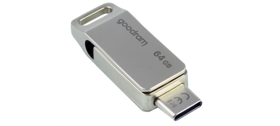 GOODRAM Flash Disk 64GB ODA3, USB 3.2, stříbrná