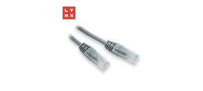 LYNX UTP patch kabel Cat5e, PVC, CCA, 7m, šedý