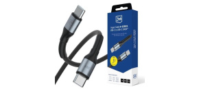 3mk kabel Hyper Cable N-SERIES C to C 2m 48V/5A 240W Black 3mk kabel Hyper Cable N-SERIES C to C 2m 48V/5A 240W Black