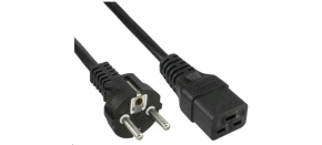 PremiumCord kabel síťový k počítači 230V 16A 3m  IEC 320 C19 konektor