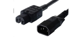 PREMIUMCORD Kabel napájecí 230V prodlužovací 2m (konektory IEC320 C14 - C15)