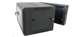 XtendLan 19" dvoudílný nástěnný rozvaděč 9U 600x550, nosnost 60 kg, skleněné dveře, svařovaný,černý