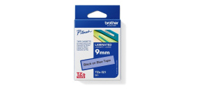 BROTHER TZE521 - kazeta TZ šířky 9mm, laminovaná TZE-521, modrá/černé písmo BROTHER TZE521 - kazeta TZ šířky 9mm, laminovaná TZE-521, modrá/černé písmo