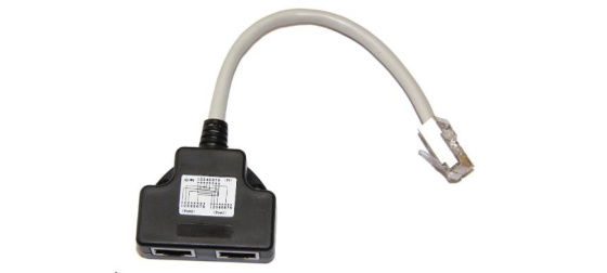 Adaptér rozdvojka RJ45, 1x8p8c/2x8p4c, PC-PC, stíněný