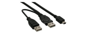 PREMIUMCORD Kabel USB 2.0 napájecí Y kabel A/M + A/M -- A/M mini 0.4m + 0.5m PREMIUMCORD Kabel USB 2.0 napájecí Y kabel A/M + A/M -- A/M mini 0.4m + 0.5m