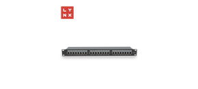 LYNX 19" patch panel  24-port, FTP Cat5e, 50µ, stíněný, černý
