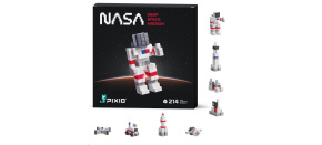 BAZAR - PIXIO NASA - Vesmírná mise magnetická stavebnice - Poškozený obal (Komplet)
