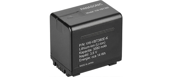 Panasonic VW-VBT380  dobíjecí Lithium-iontová baterie - ku kamerám HC-V900, HC-VX3