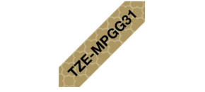 BROTHER Originální kazeta Brother TZe-MPGG31 - černá na zlatém vzoru, šířka 12 mm
