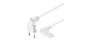 PREMIUMCORD Kabel síťový 230V k magnetofonu se zahnutými konektory 0.75m