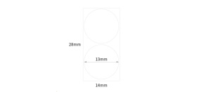 Niimbot štítky R 14x28mm 205ks WhiteRound B pro D11 a D110 Niimbot štítky R 14x28mm 205ks WhiteRound B pro D11 a D110