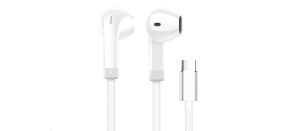 WG - Sluchátka s konektorem Type-C, Vortex Vibe, drátové, white