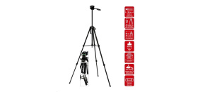 Braun stativ LW 130S (50-135 cm, 850 g, 3-směrná hlava, max.3,5kg, černý)