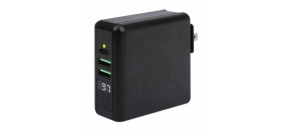 Manhattan cestovní nabíječka a powerbanka, 4-in-1, 8.000 mAh, Interchangeable US/EU/UK Plugs, černá Manhattan cestovní nabíječka a powerbanka, 4-in-1, 8.000 mAh, Interchangeable US/EU/UK Plugs, černá