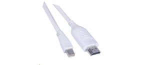 PREMIUMCORD Kabel Mini DisplayPort - HDMI 3m, bílý PREMIUMCORD Kabel Mini DisplayPort - HDMI 3m, bílý