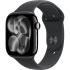 Apple Watch Series 11 GPS + Cellular 42mm Jet Black Aluminium Case with Black Sport Band - S/M