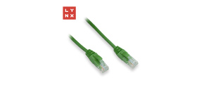 LYNX UTP patch kabel Cat5e, PVC, CCA, 1m, zelený (balení obsahuje 10ks) LYNX UTP patch kabel Cat5e, PVC, CCA, 1m, zelený (balení obsahuje 10ks)