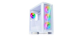 EVOLVEO Ptero Q2G, skříň ATX, 4x ARGB ventilátor, čelní+boční panel sklo, bílá