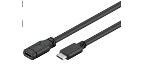 PremiumCord Prodlužovací kabel USB 3.2 generation 2, C/male - C/female, 1m
