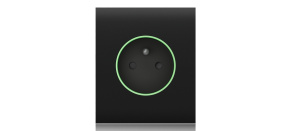 Ajax  CenterCover (smart) - Středový kryt zásuvky, horizontální, černá