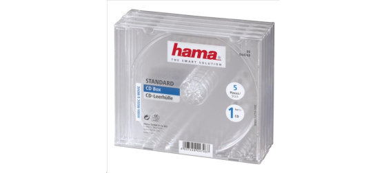 Hama náhradní obal na CD, průhledný, 5 ks