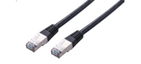 C-TECH kabel patchcord Cat5e, FTP, černý, 1m C-TECH kabel patchcord Cat5e, FTP, černý, 1m